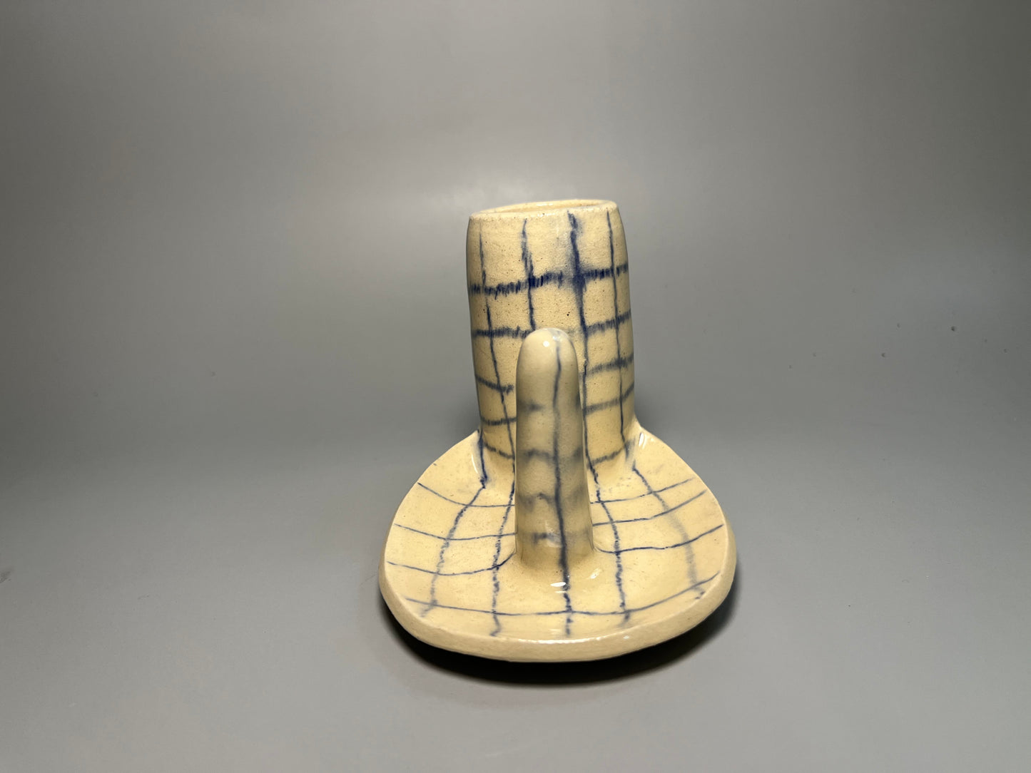 Blue Striped Vase and Ring Holder