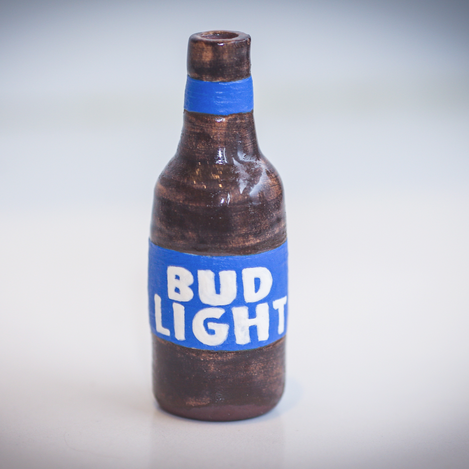 Bud Light Beer Bottle Vase