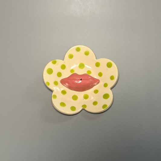 Polka Dot Lips Flower