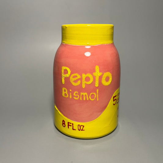Large Pepto Bismol Vase